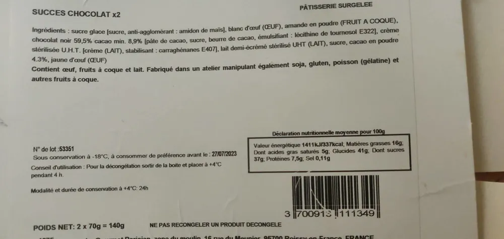 Succès chocolat x 2