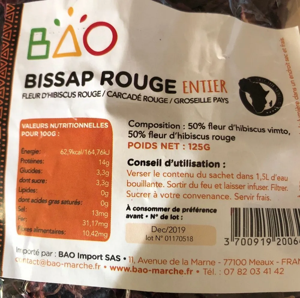 Bissap rouge entier