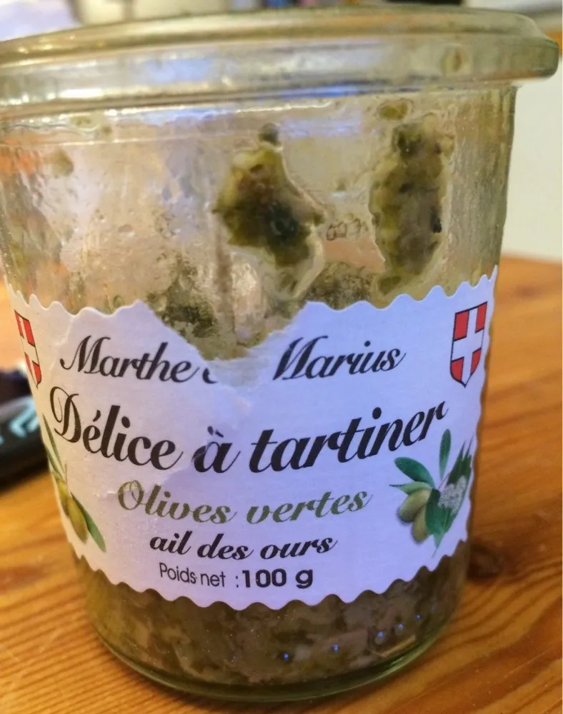 delice a tartiner olives vertes ail des ours