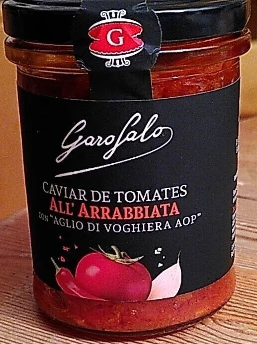 Caviar de tomates all'arrabbiata