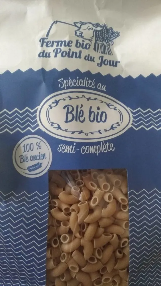 Pâtes au blé bio semi complète