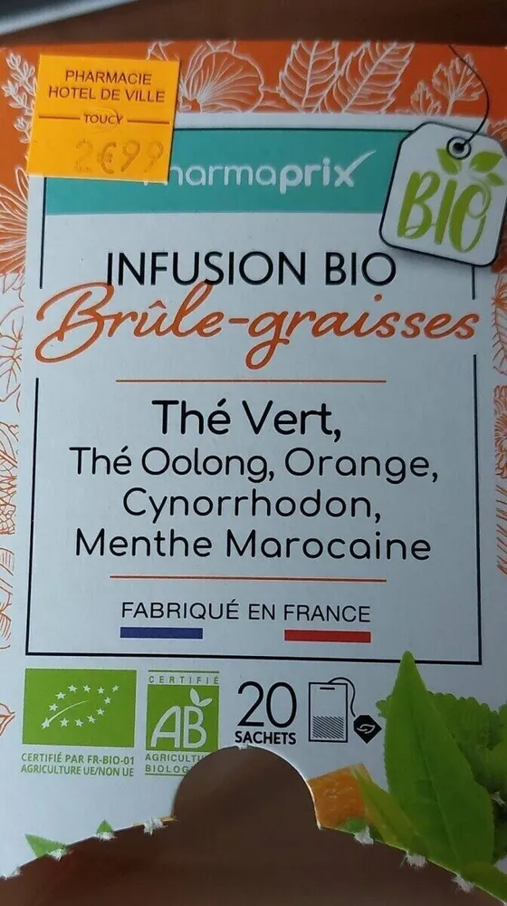 Infusion bio brûle graisses
