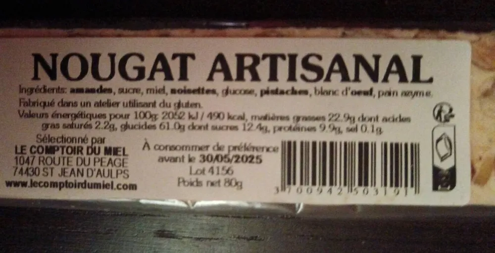 Nougat artisanal