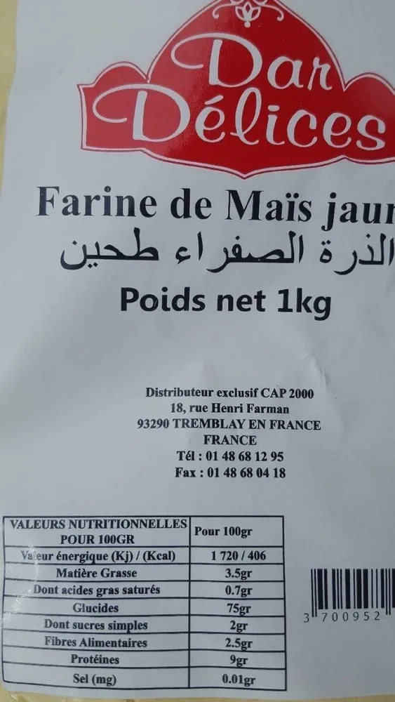 Farine de maïs jaune