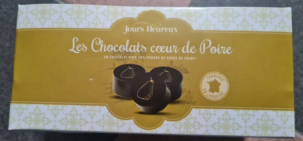 Les chocolats cœur de poire