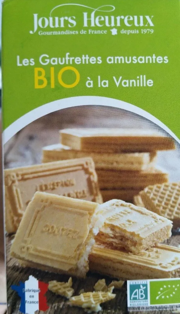 Gaufrettes amusantes bio à la vanille