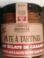 Pâte à tartiner lait éclat de caramel