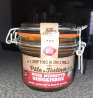 Pâte à tartiner noir noisette gingembre
