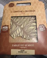 Tablette géante blanc marbré lait