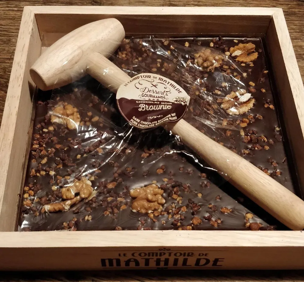 Chocolat à casser noir façon brownie