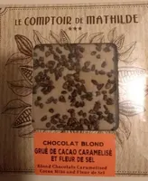 Chocolat blond grué de cacao caramelisé et fleur de sel