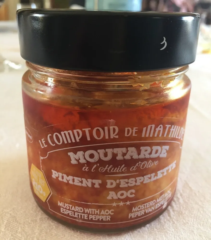 Moutarde à l'huile d'olive au piment d'espelette AOC