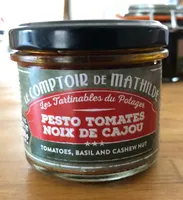 Pesto tomate noix de cajou
