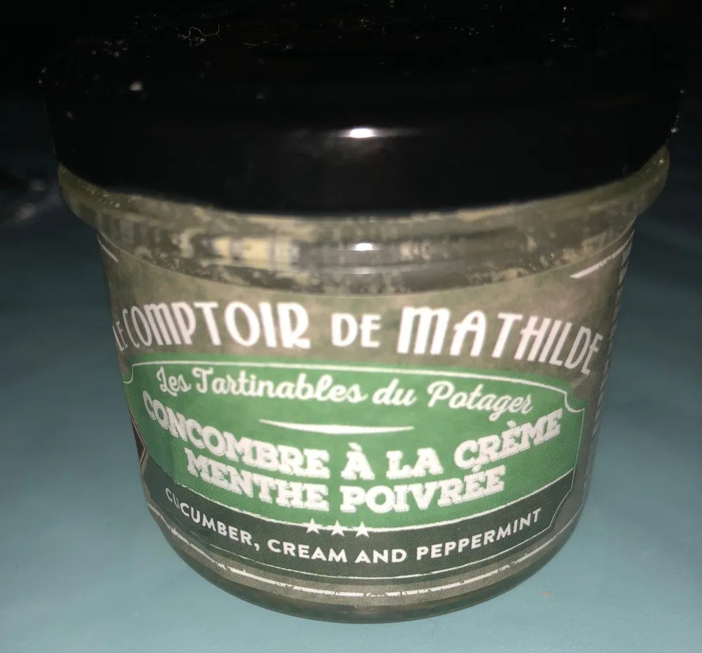 Tartinade concombre a la creme menthe poivree