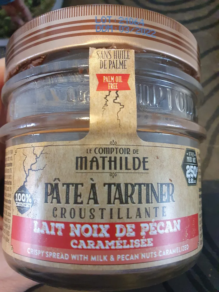 Pâte à tartiner lait noix de pécan caramélisée