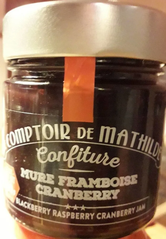 Confiture mûre framboise cranberry