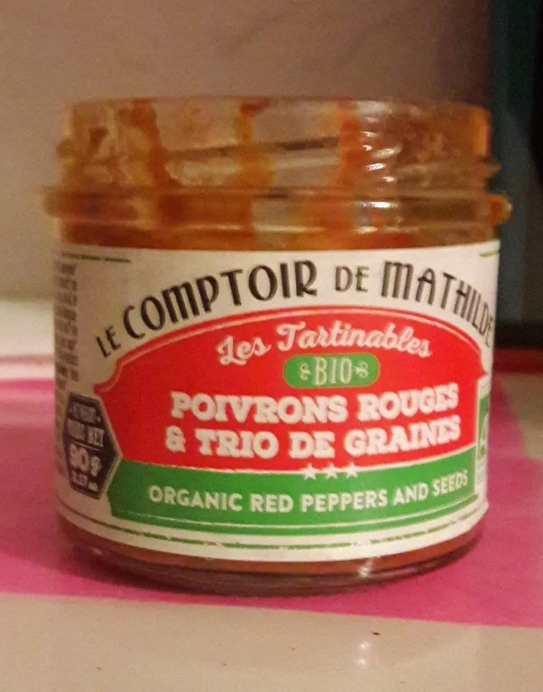 Poivrons rouges et trio de graines