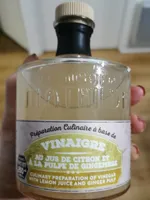 Vinaigre au jus de citron et pulpe de gingembre