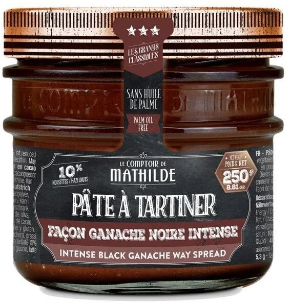 Pâte à tartiner façon ganache noire intense