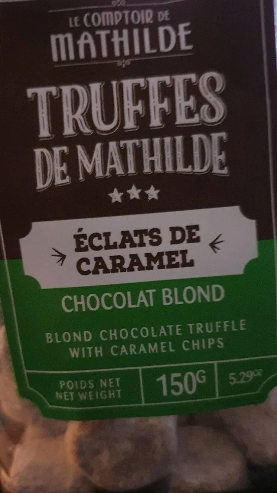 Truffes éclats de caramel chocolat blond