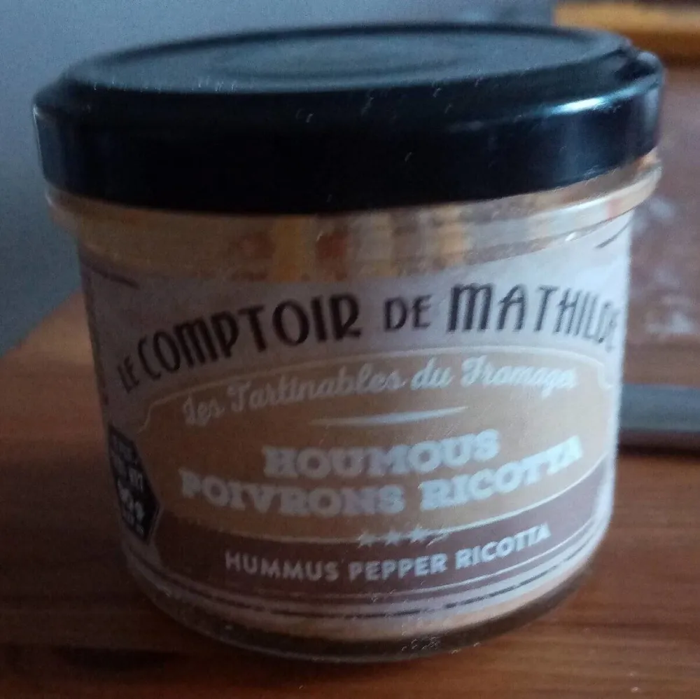 Houmous poivron ricotta