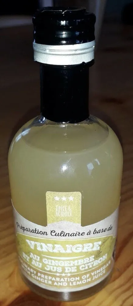 Vinaigre au gingembre et au jus de citron