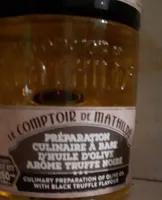 Préparation culinaire huile d'olive arôme truffe noire