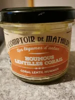 Houmous lentilles corail