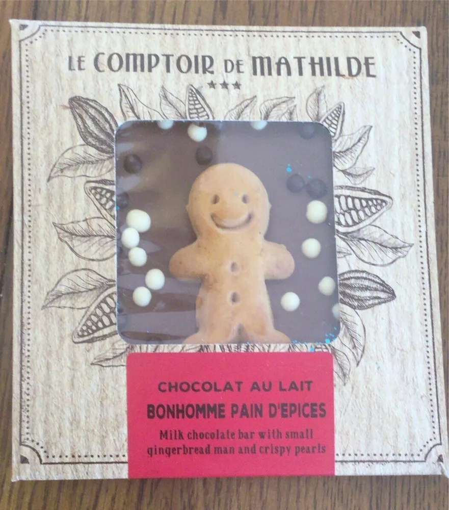 Chocolat au lait bonhomme pain d’épices