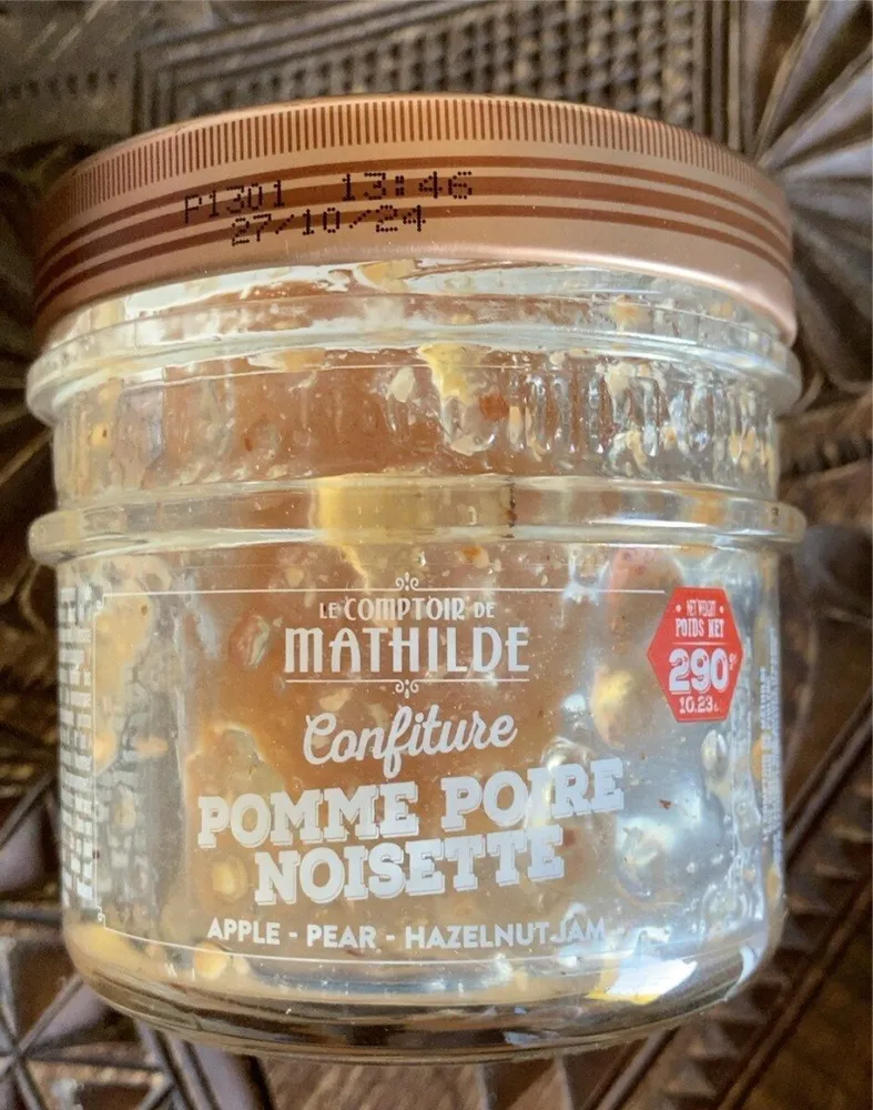 Confiture pomme poire noisette