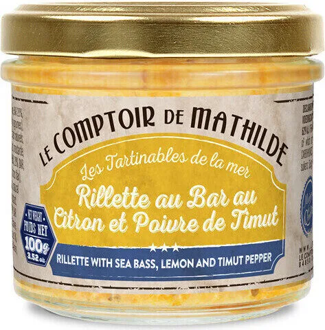 Rillette au bar au citron et poivre de Timut