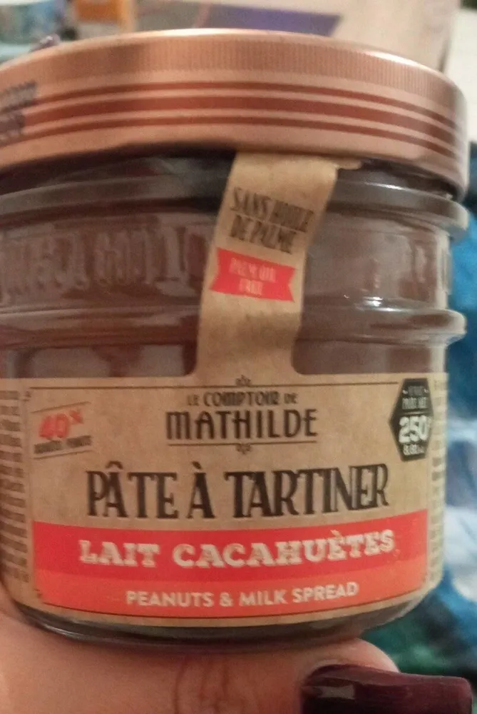 Pâte à tartiner lait cacahuète