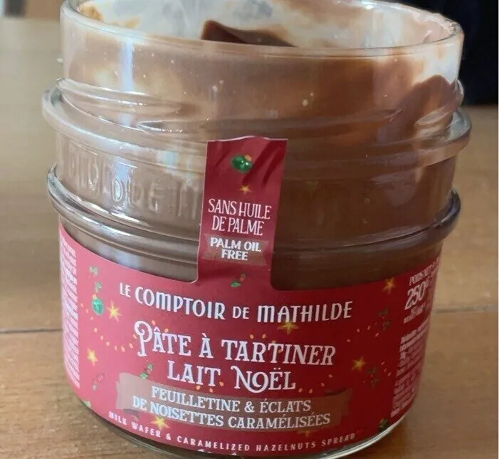 Pâte à tartiner Lait. Noël