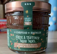 PÂTE À TARTINER NOIR NOËL FEUILLETINE & ÉCLATS DE NOIX DE PECAN SALÉES