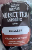 Noisettes enrobees de chocolat noir et au lait