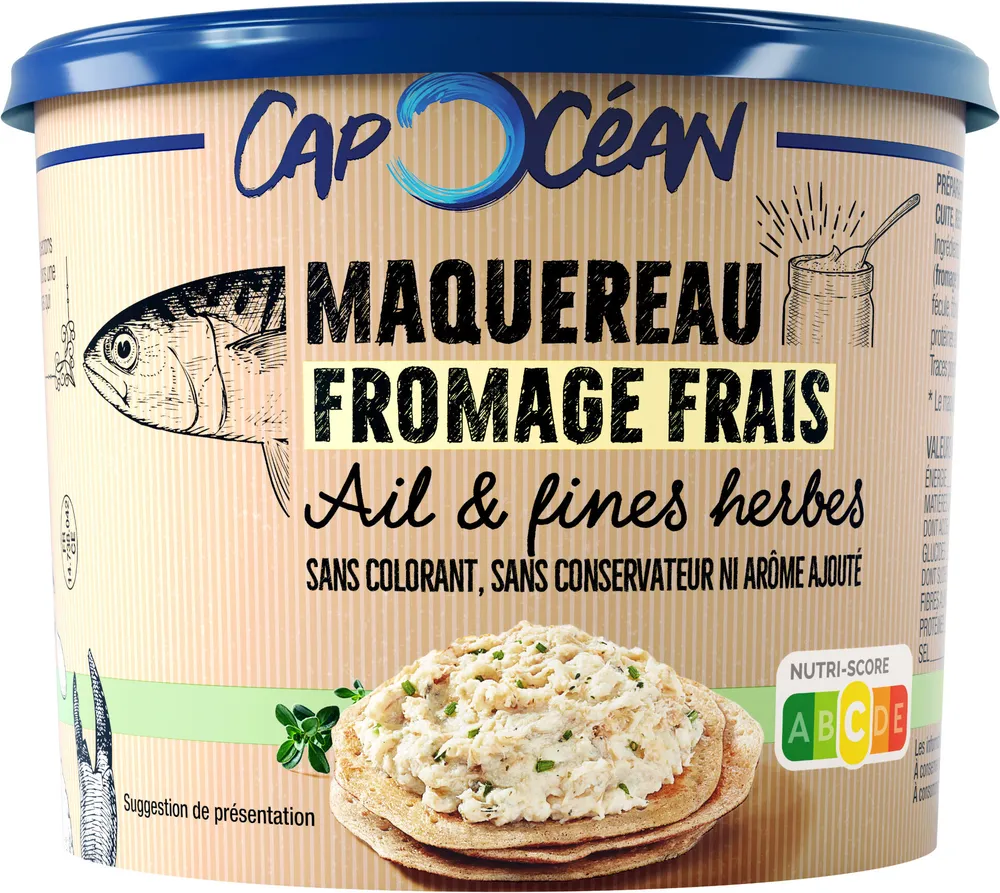 Tartinable maquereau fromage frais, ail & fines herbes - 140g - Frais