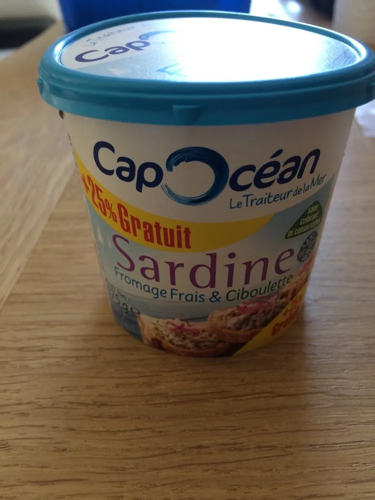 Sardine fromage frais et ciboulette