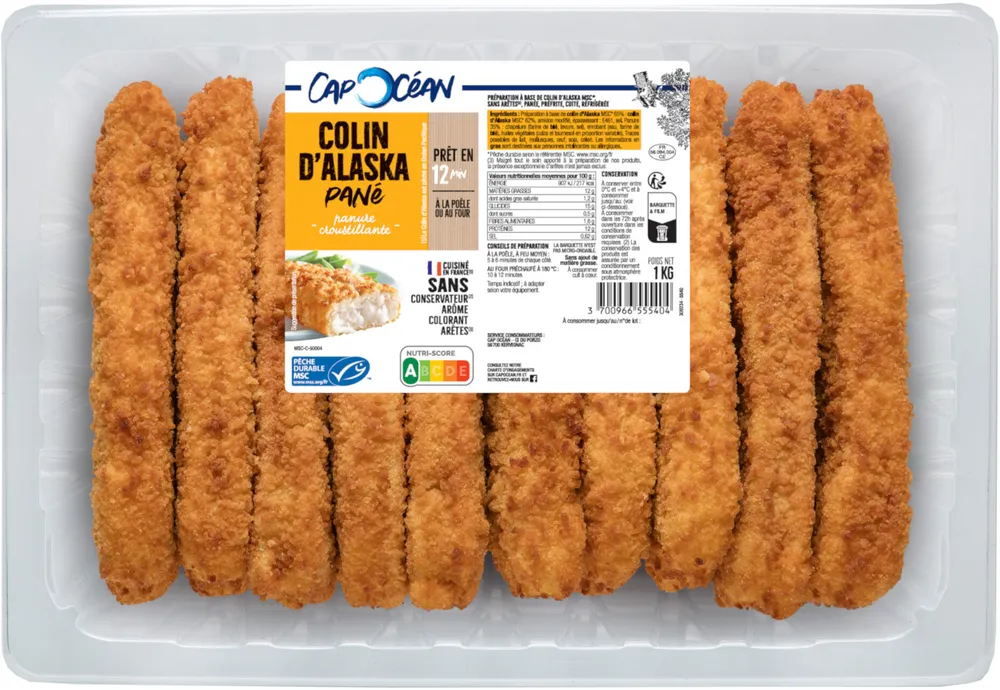 Colin d'Alaska MSC pané - 1 Kg - Frais