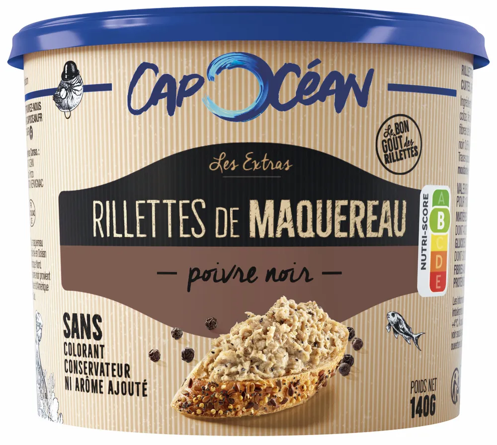 Rillettes de maquereau poivre noir - 140g - Frais