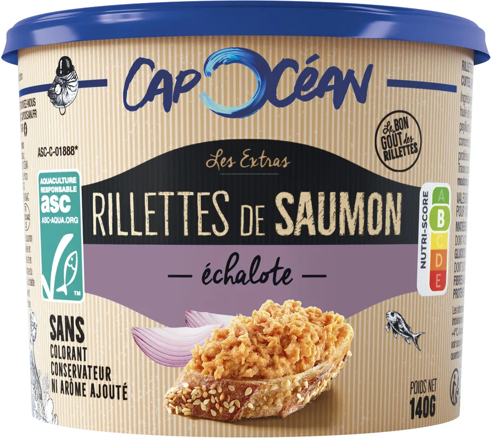 Rillettes de saumon Atlantique ASC échalote et origan - 140g - Frais