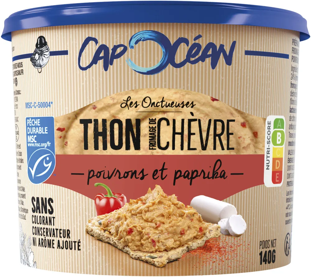 Tartinable thon MSC chèvre, poivrons & paprika - 140g - Frais