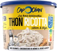 Tartinable thon MSC ricotta, citron et thym - 140g - Frais