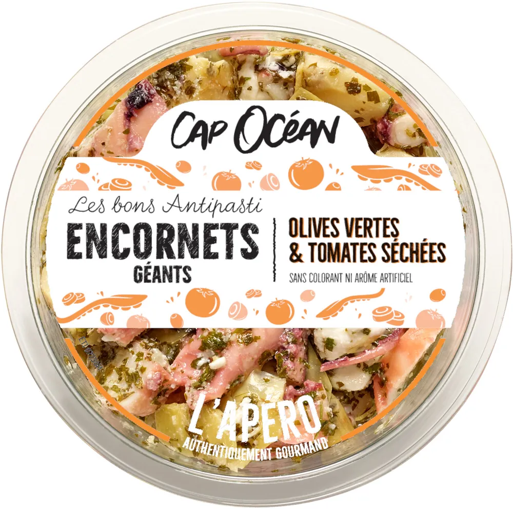 Encornets géants olives vertes & tomates séchées - 120g - Frais