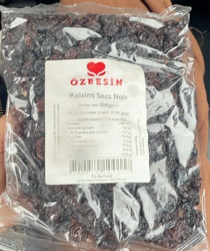 Raisins secs noirs