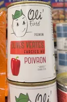 Olives vertes farcies au poivron