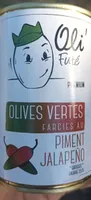 Olives vertes farcies au piment