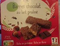 Barre chocolat au lait praliné