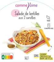 Salade de lentilles aux 2 carottes