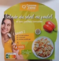Salade du soleil au poulet et petites tomates