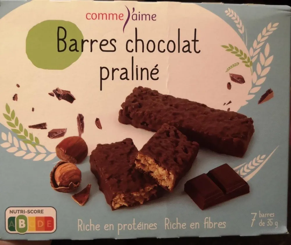 Barre croustillante au chocolat noir